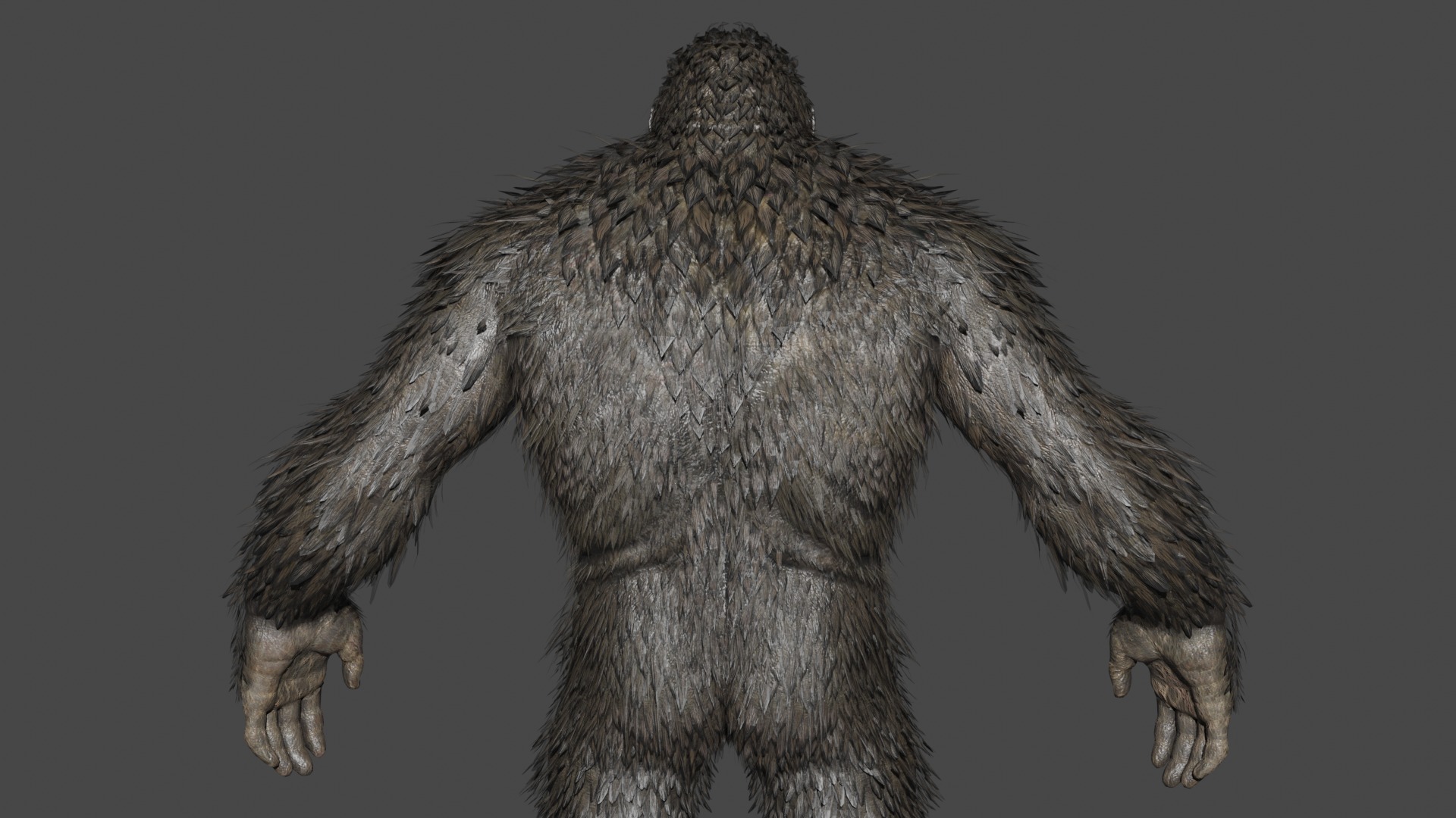 King kong Low-poly 3D model_5