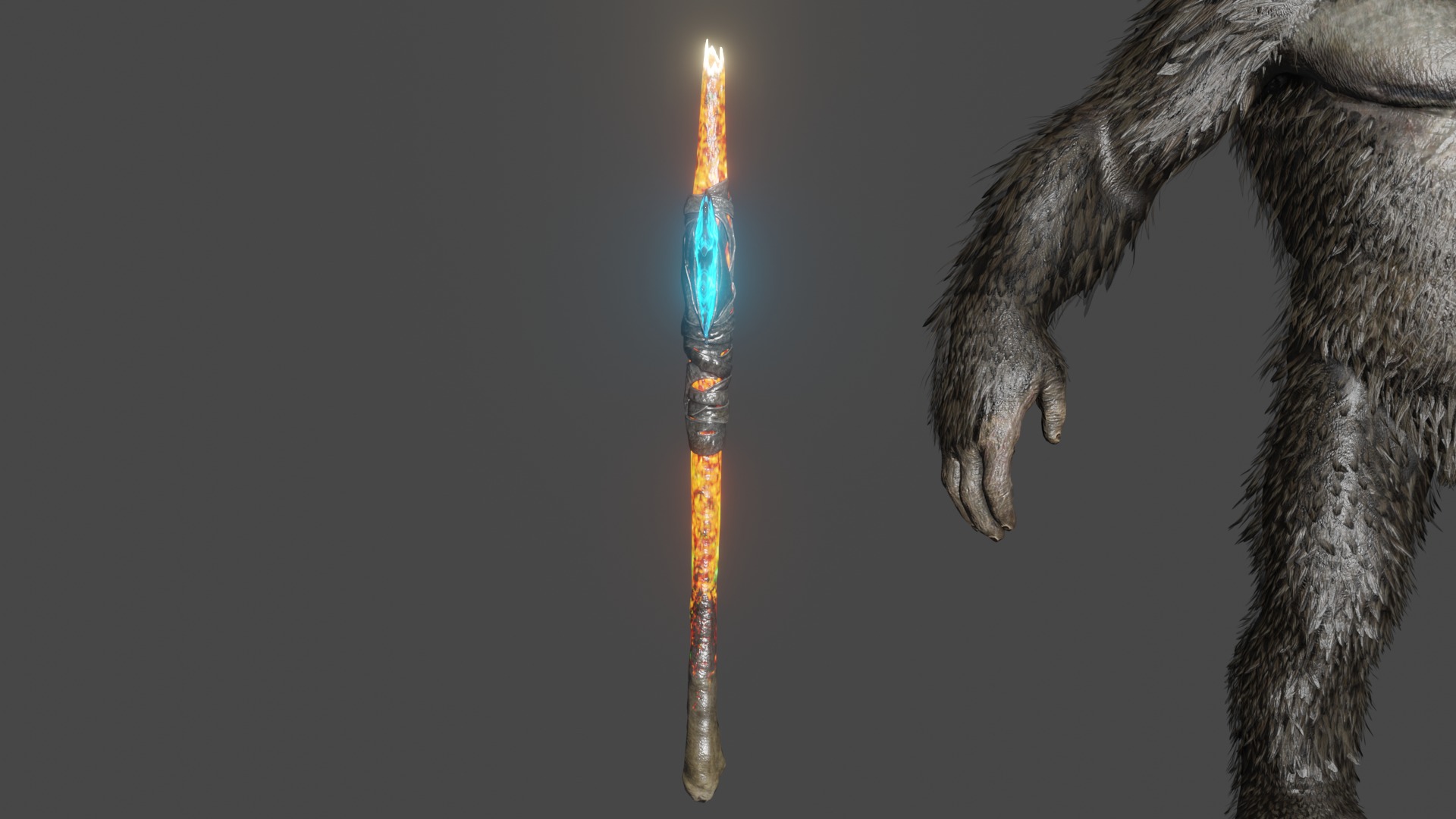 King kong Low-poly 3D model_7