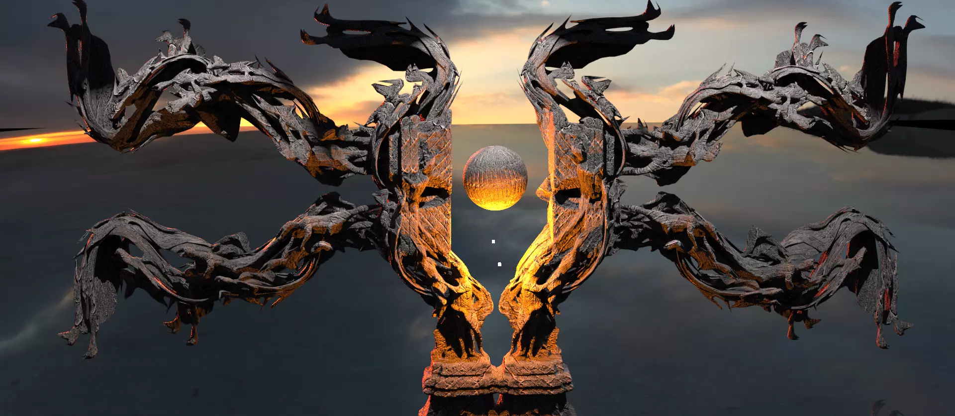 Dantes Inferno Tree Swarm 3D model_0