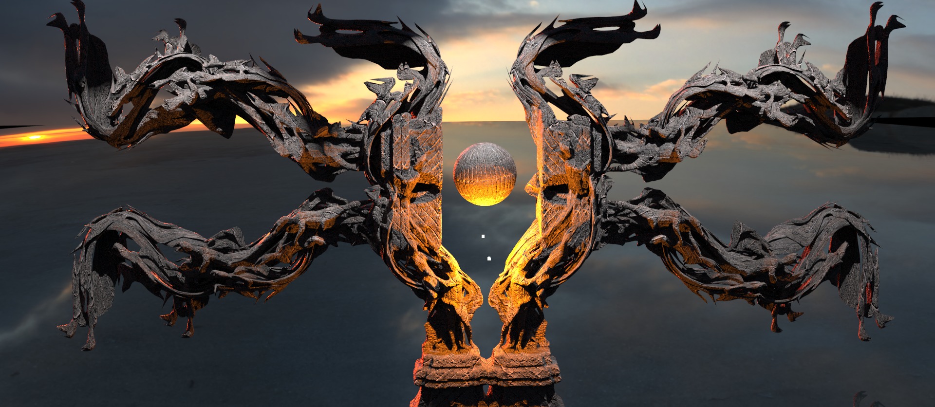 Dantes Inferno Tree Swarm 3D model_1