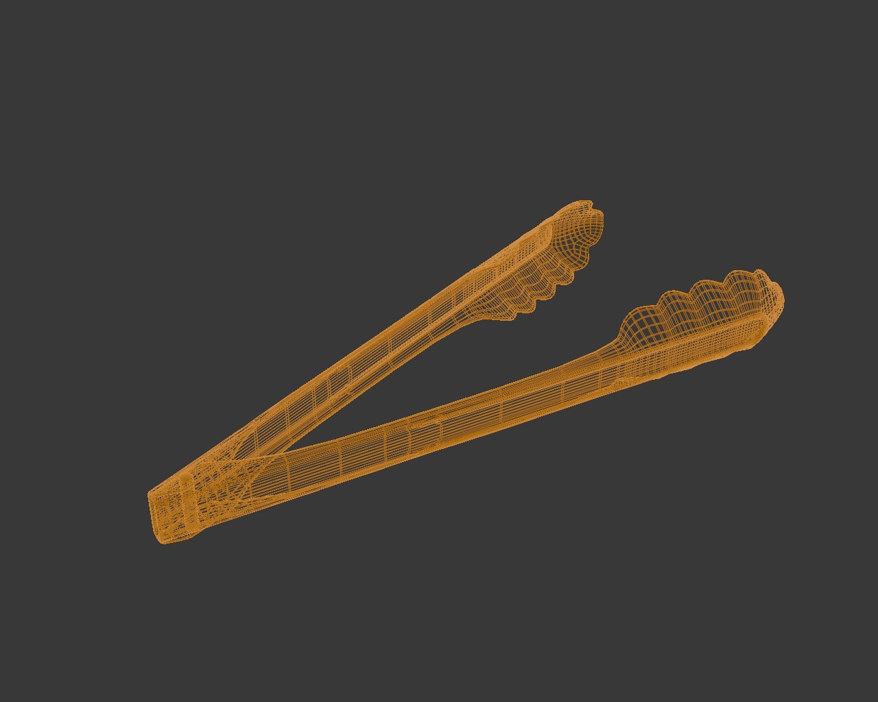 Tongs Low-poly 3D model_2