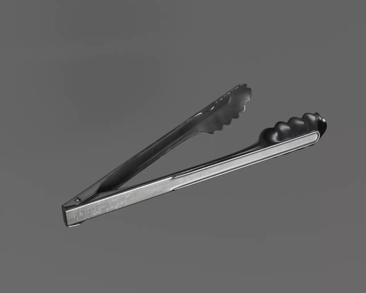 Tongs Low-poly 3D model_0