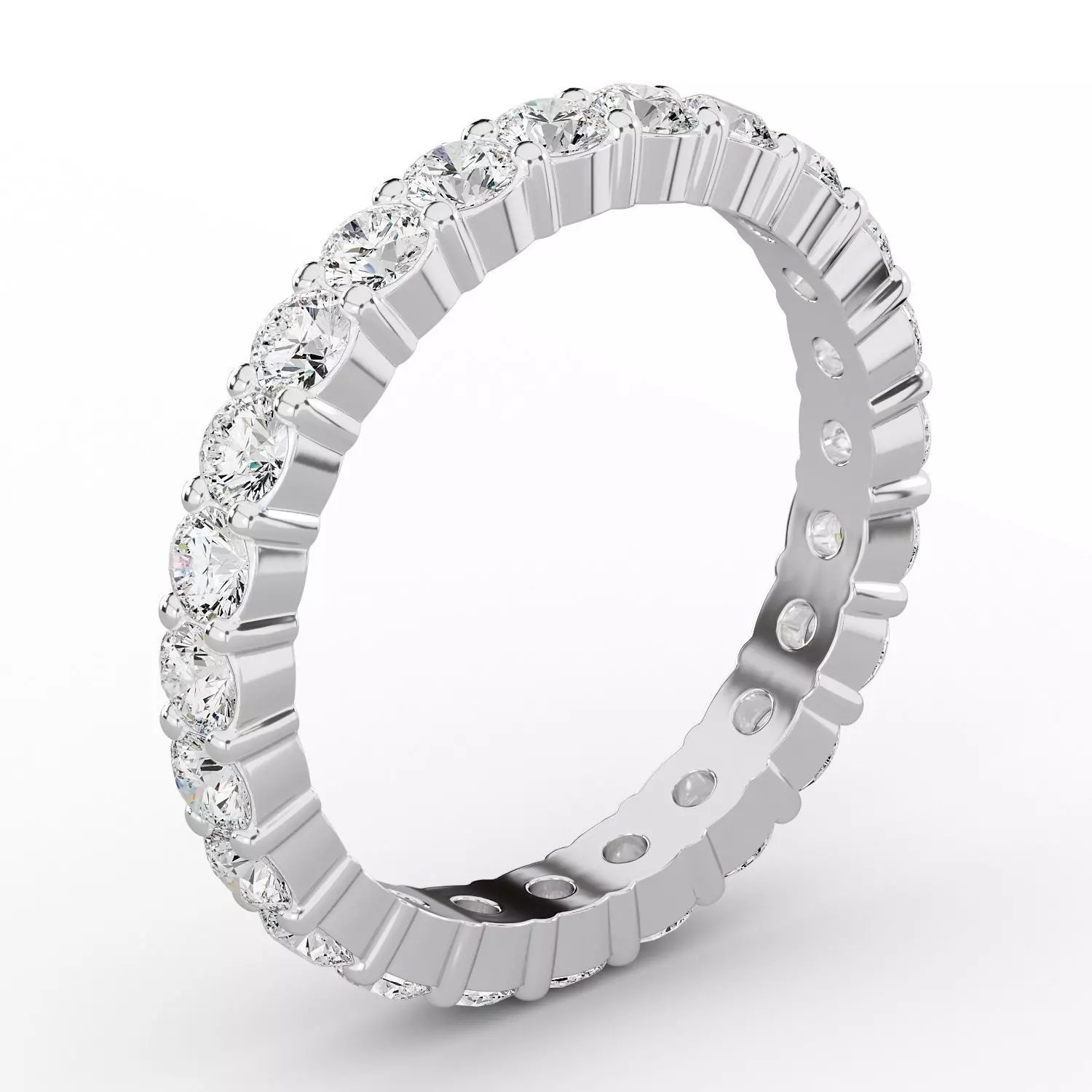 3mm gem Eternity diamond ring 3D print model
