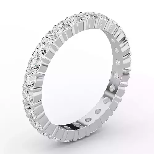  3mm gem Eternity diamond ring 3D print model