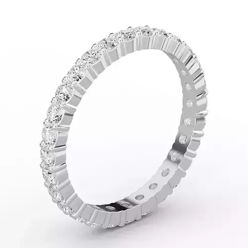 Two and a half mm gem Eternity diamond ring 3D print model