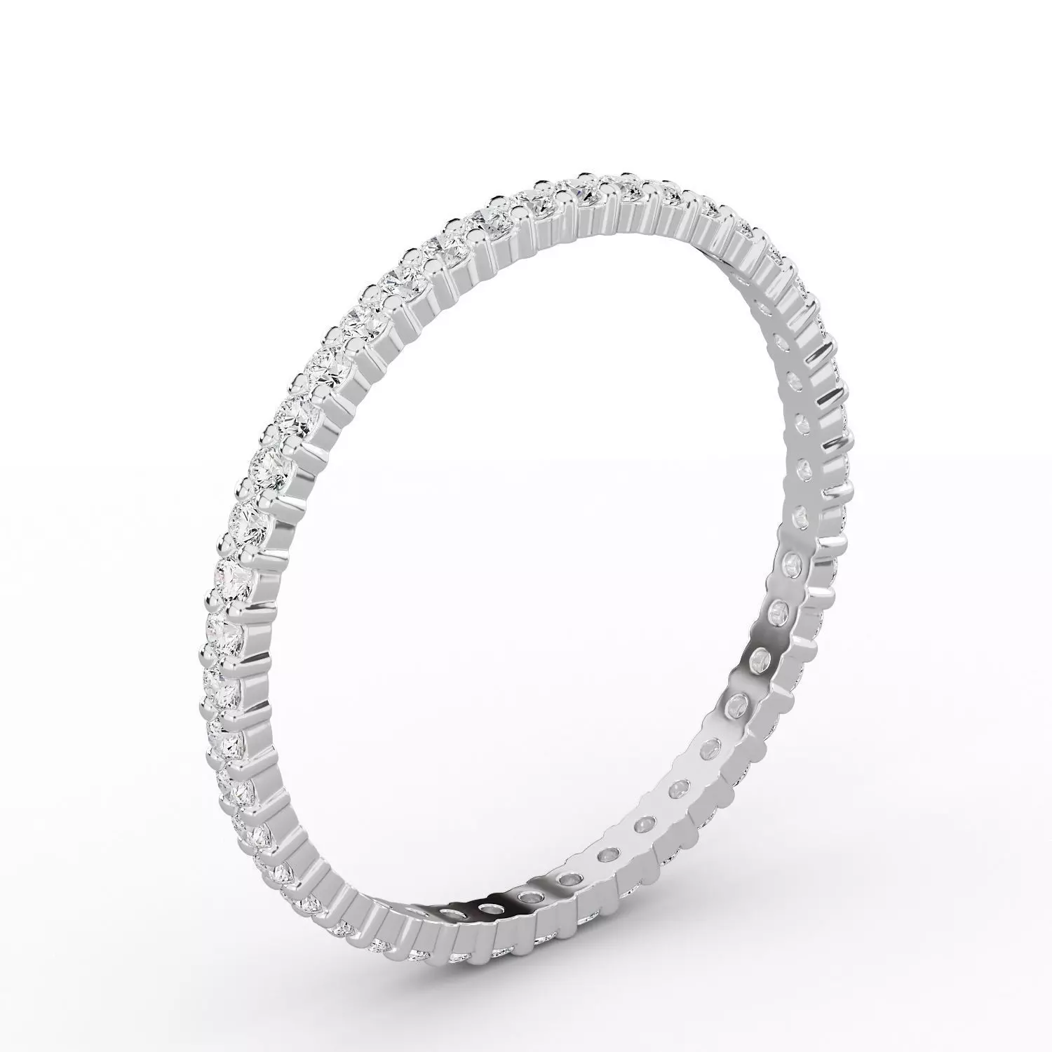One and a half mm Eternity diamond ring  3D print model_0