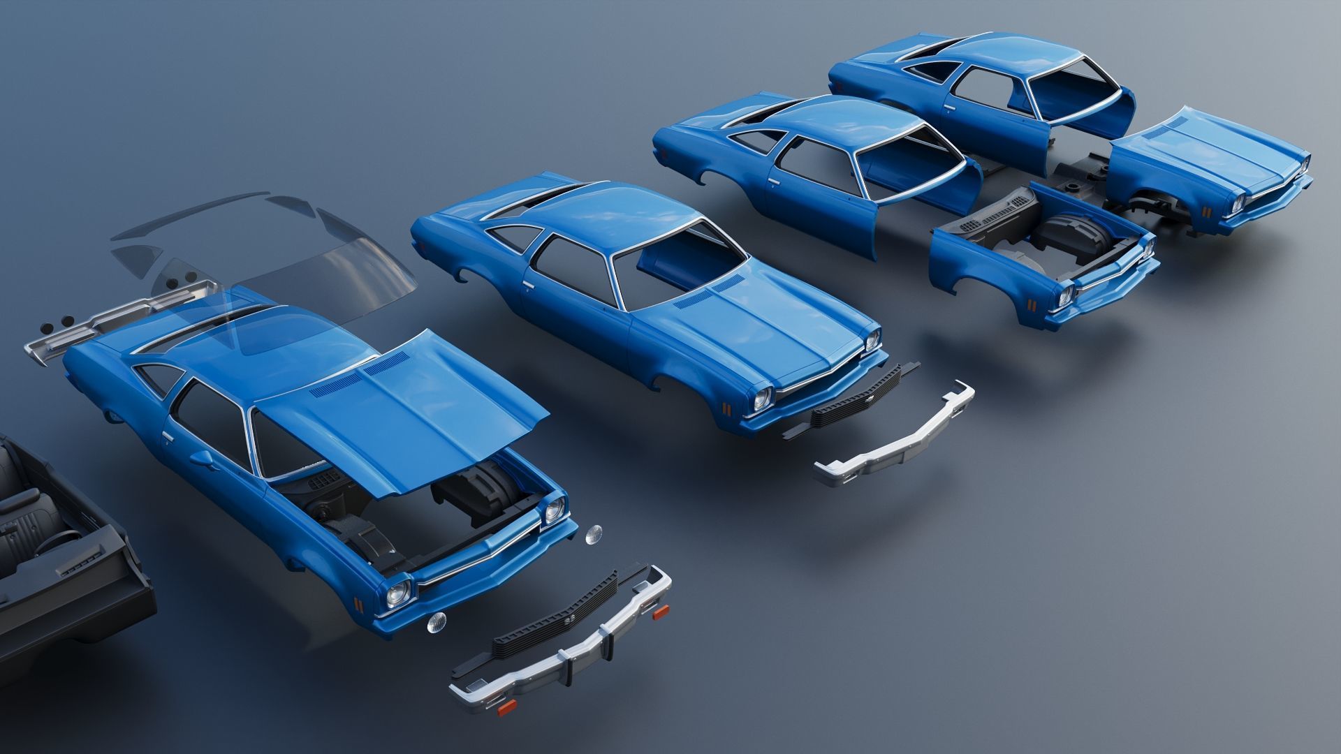 Chevrolet Chevelle 1973 3D print model_27