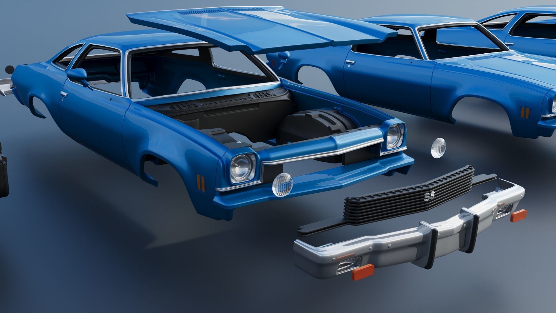 Chevrolet Chevelle 1973 3D print model_28