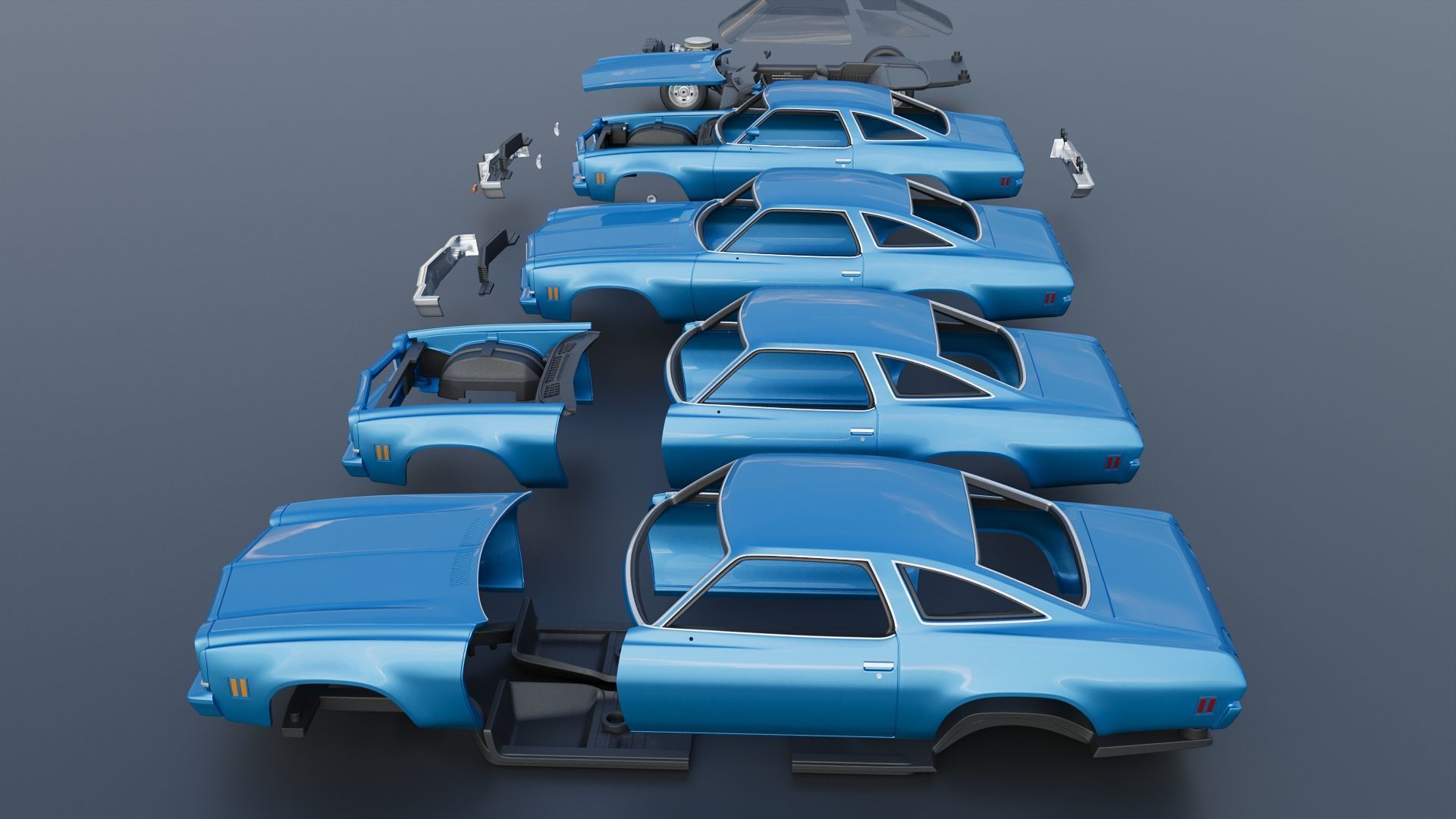 Chevrolet Chevelle 1973 3D print model_23