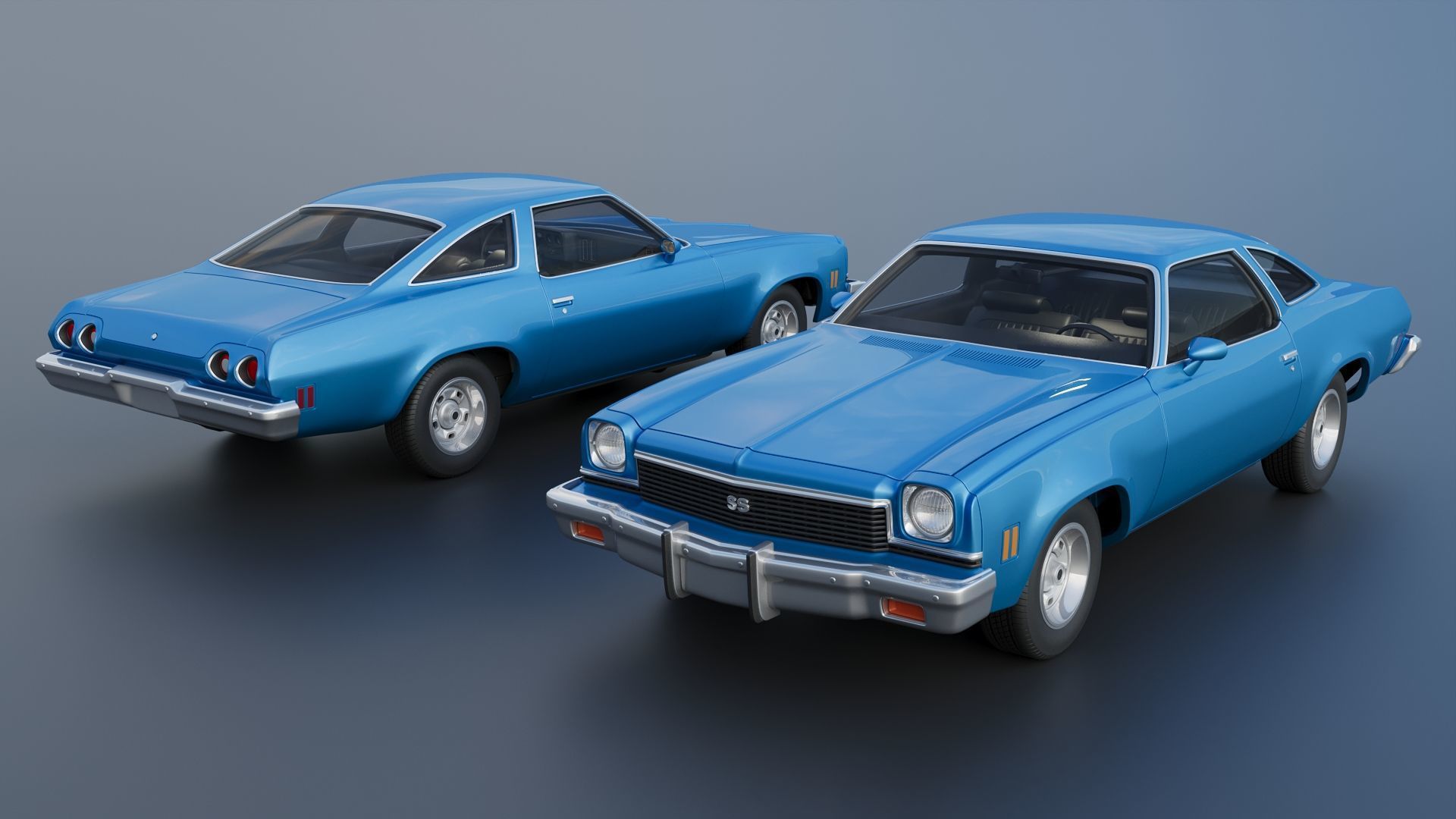 Chevrolet Chevelle 1973 3D print model_1