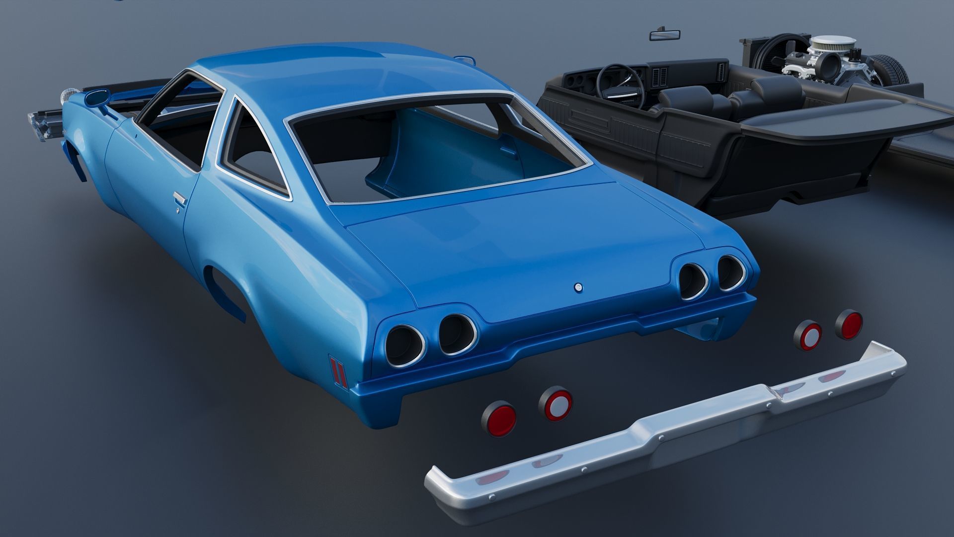 Chevrolet Chevelle 1973 3D print model_25