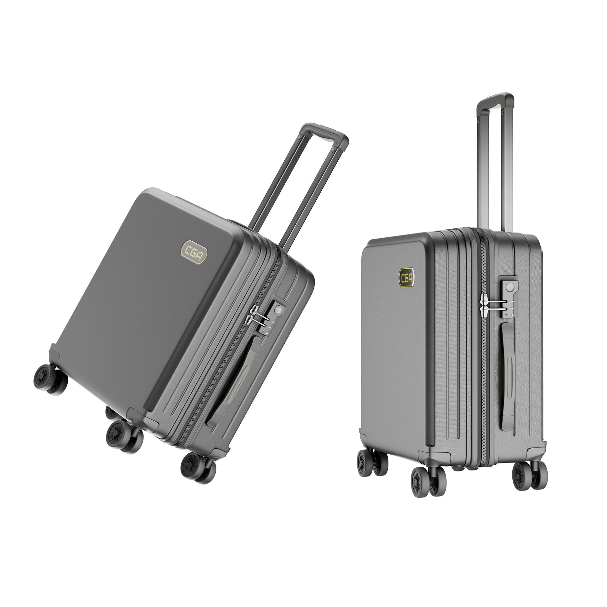 Trolley Suitcase Plastic  briefcase bag 3D model_14