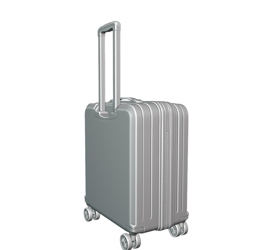 Trolley Suitcase Plastic  briefcase bag 3D model_17