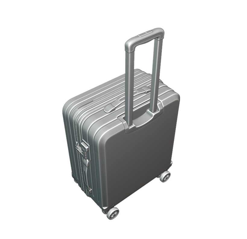 Trolley Suitcase Plastic  briefcase bag 3D model_23