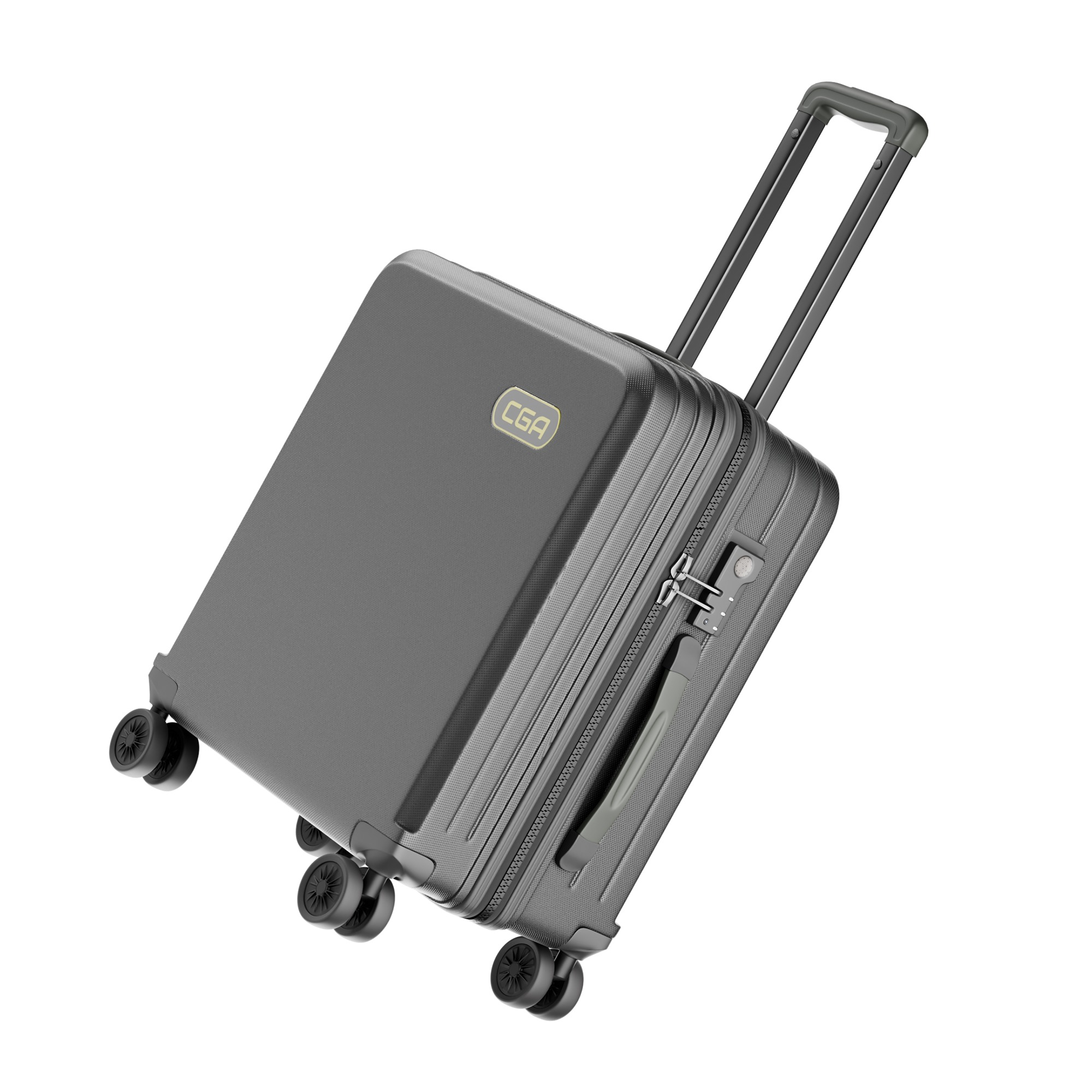 Trolley Suitcase Plastic  briefcase bag 3D model_9