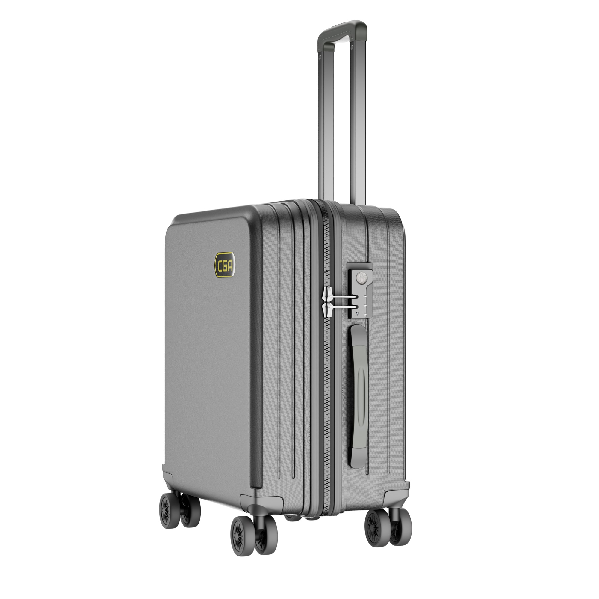 Trolley Suitcase Plastic  briefcase bag 3D model_2