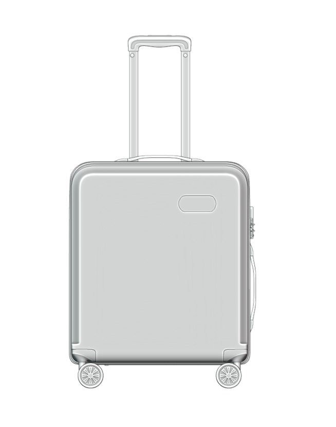 Trolley Suitcase Plastic  briefcase bag 3D model_22