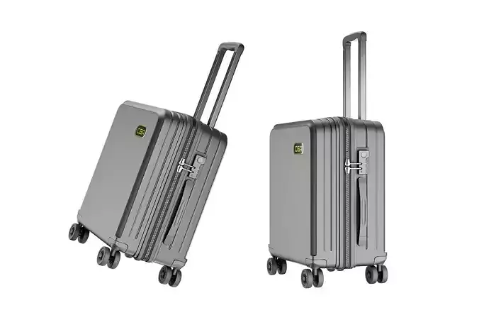 Trolley Suitcase Plastic  briefcase bag 3D model