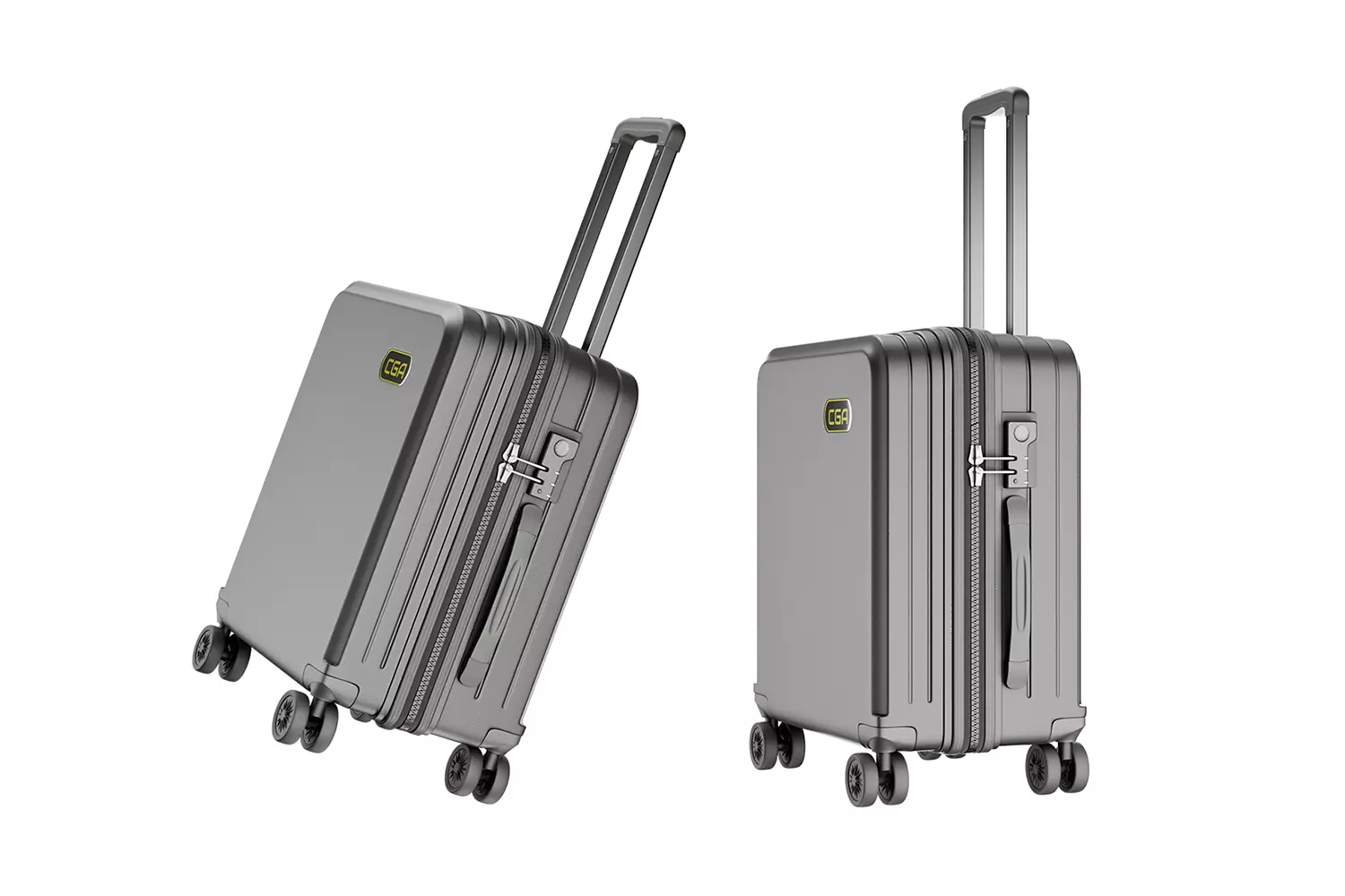 Trolley Suitcase Plastic  briefcase bag 3D model_0