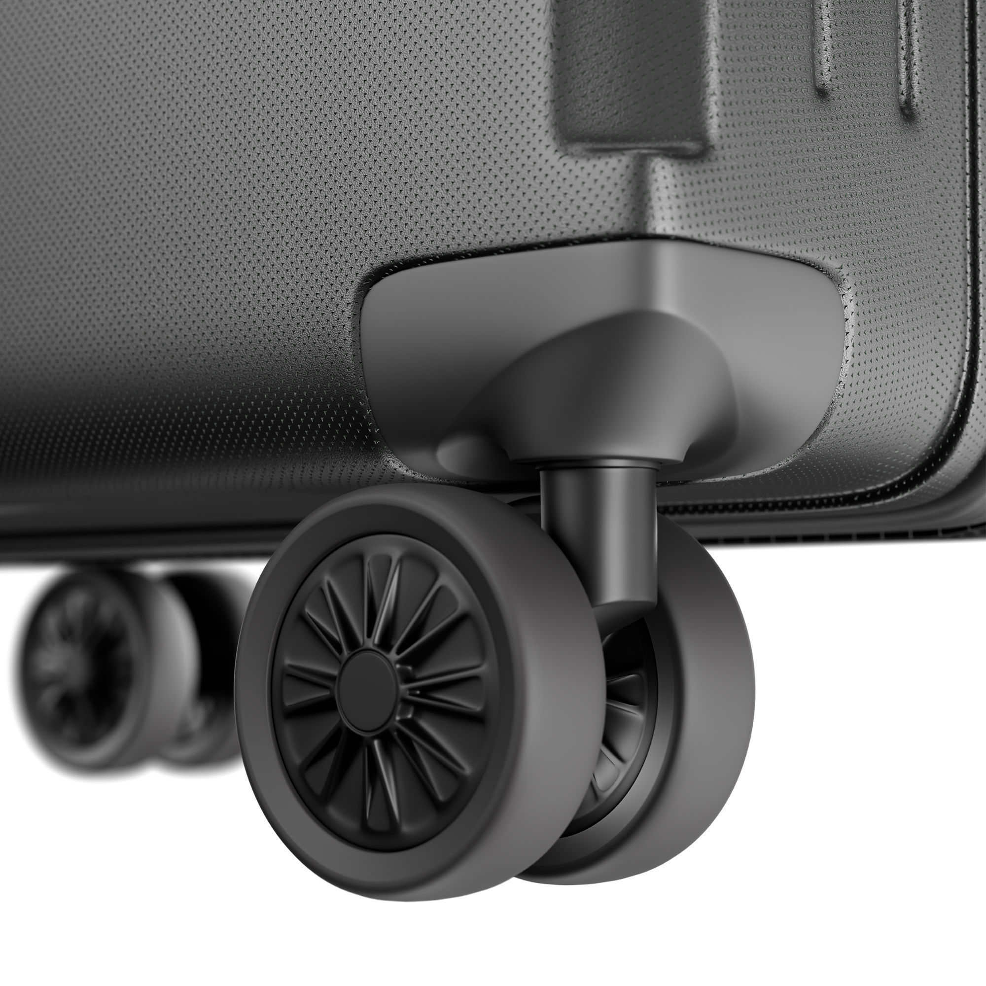 Trolley Suitcase Plastic  briefcase bag 3D model_3