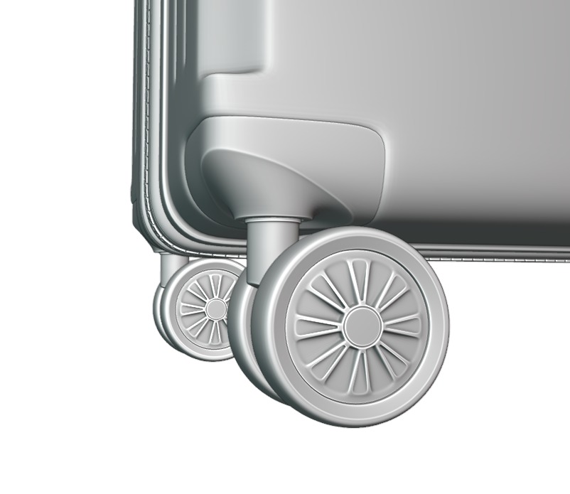 Trolley Suitcase Plastic  briefcase bag 3D model_26