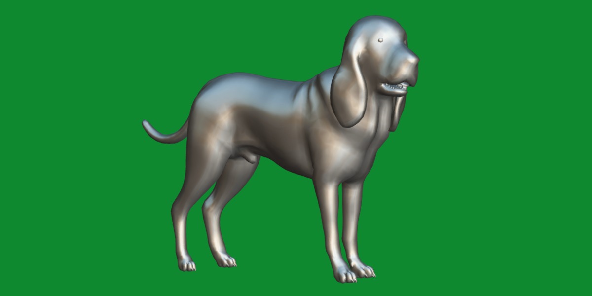 Bloodhound Dog Low-poly 3D model_10