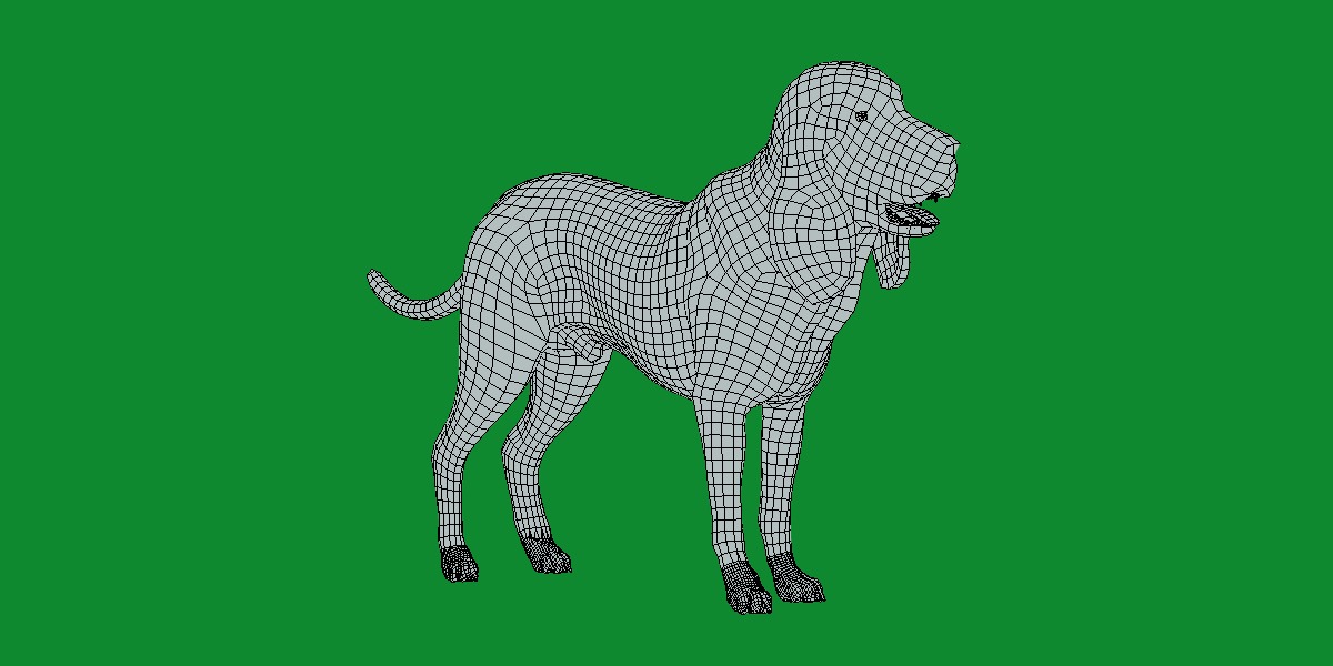 Bloodhound Dog Low-poly 3D model_24