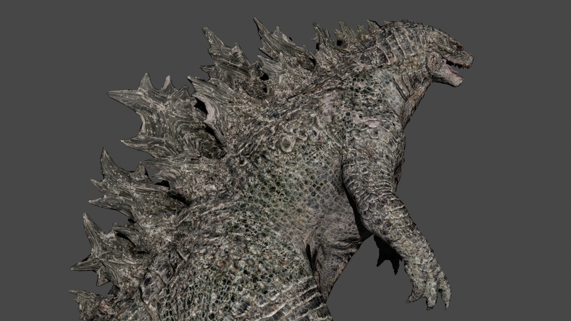 Godzilla Low-poly 3D model_3