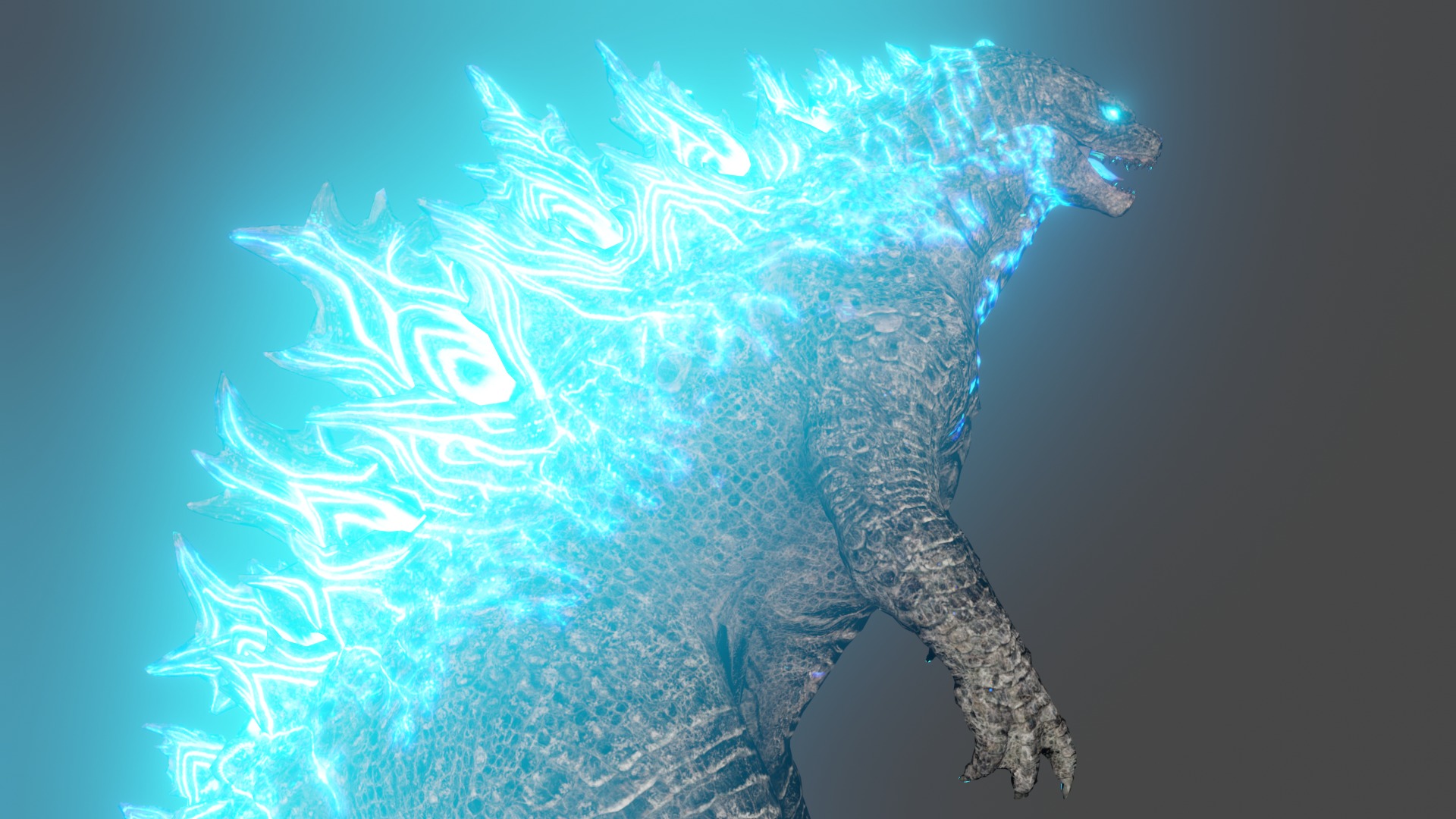 Godzilla Low-poly 3D model_9