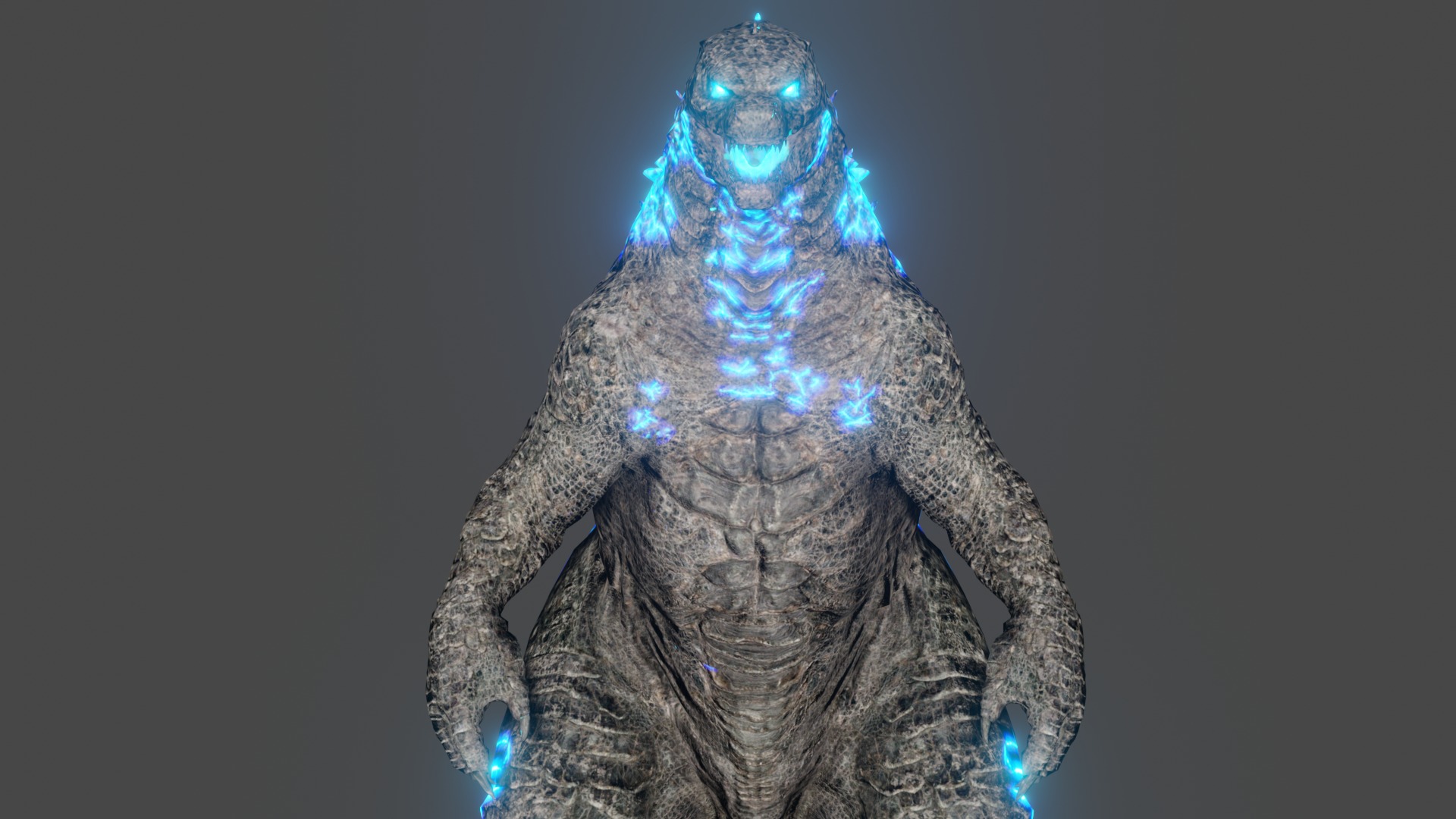 Godzilla Low-poly 3D model_7