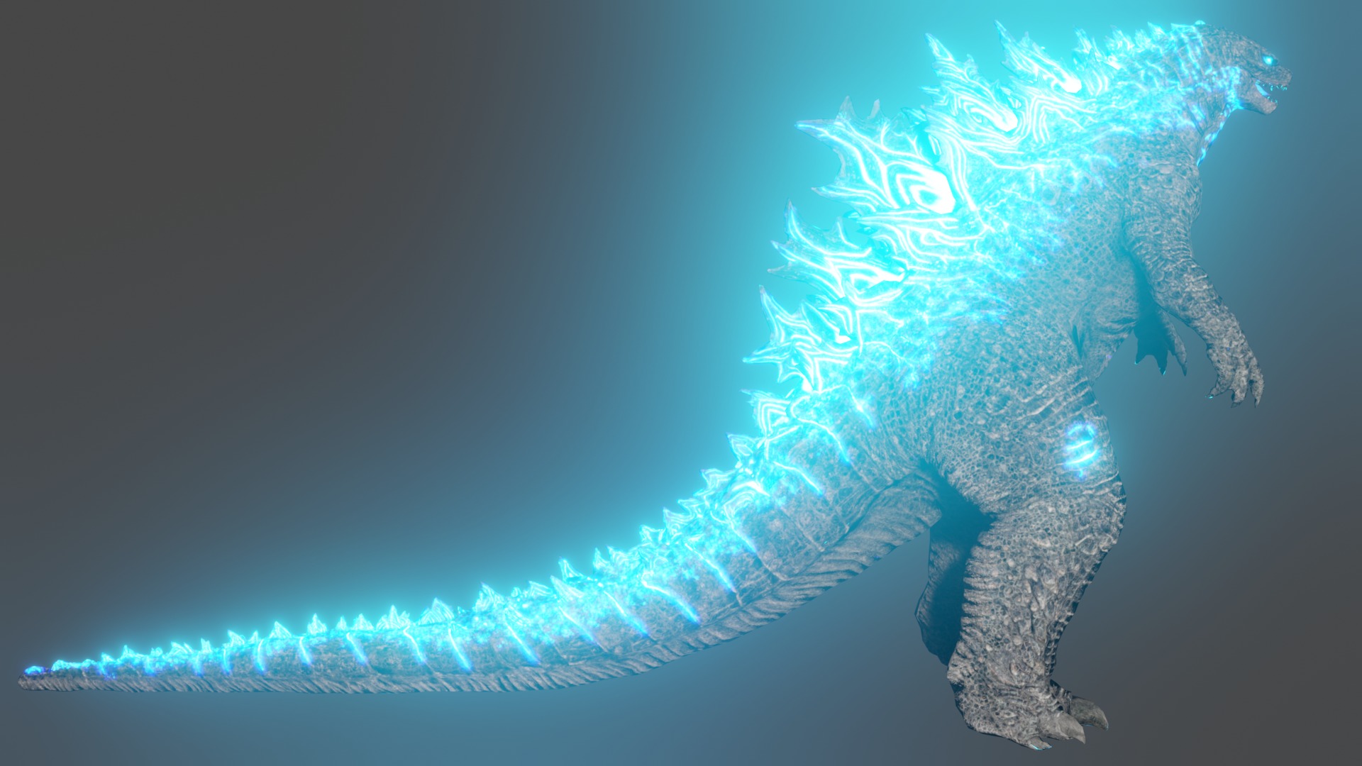 Godzilla Low-poly 3D model_8