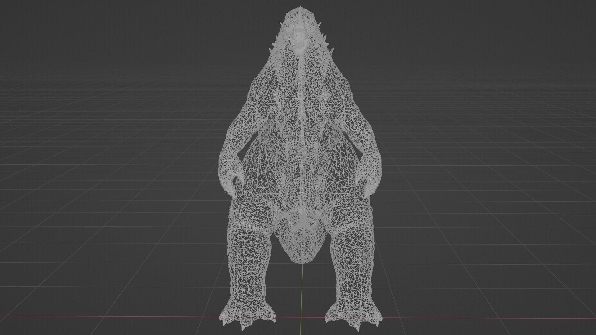 Godzilla Low-poly 3D model_12