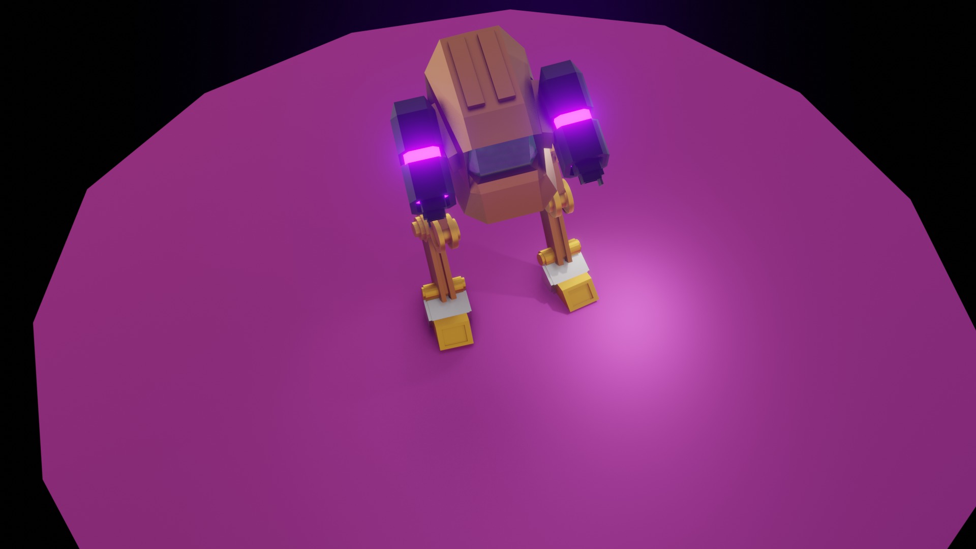 Low Poly Mech Robot - Game-Ready Blender Model Low-poly 3D model_2
