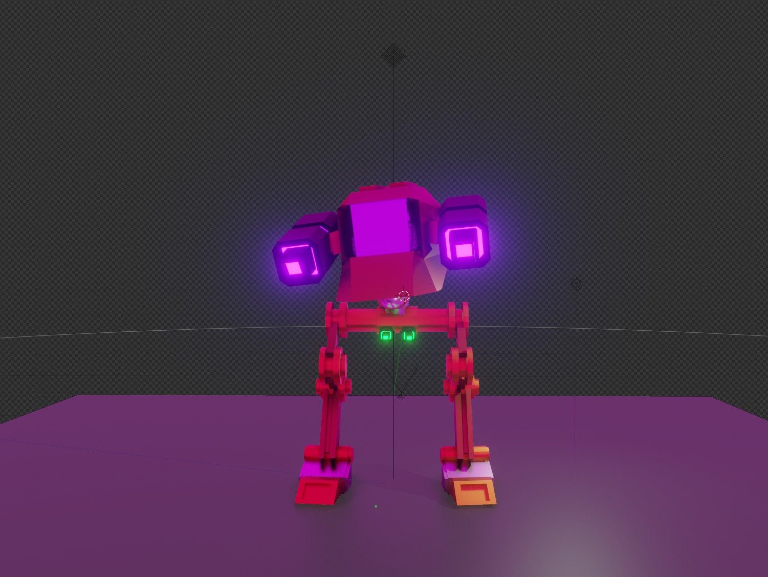 Low Poly Mech Robot - Game-Ready Blender Model Low-poly 3D model_5