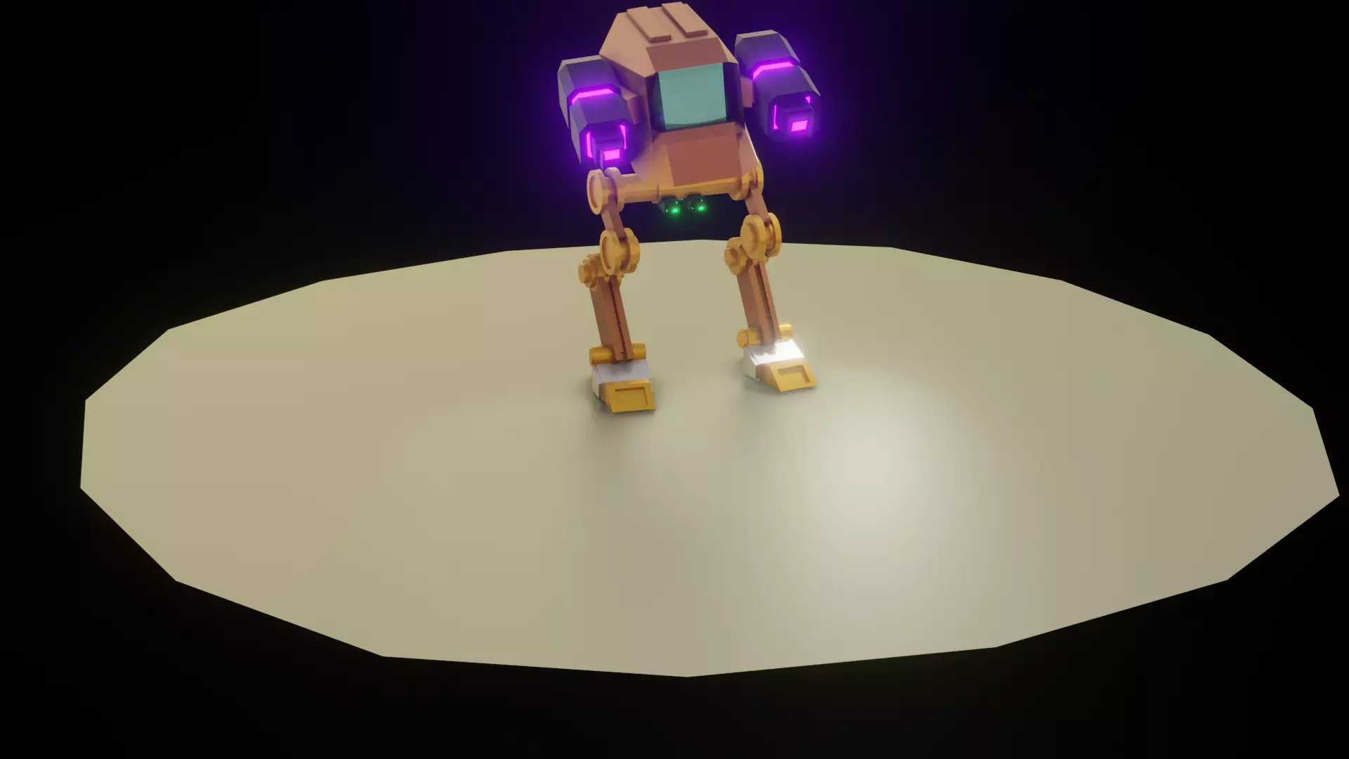 Low Poly Mech Robot - Game-Ready Blender Model Low-poly 3D model_0
