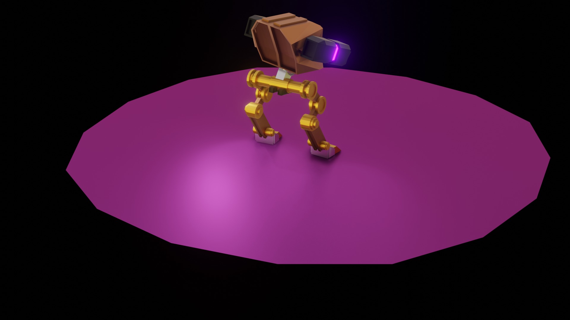 Low Poly Mech Robot - Game-Ready Blender Model Low-poly 3D model_3