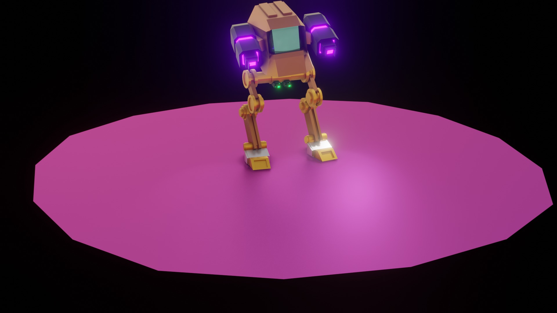 Low Poly Mech Robot - Game-Ready Blender Model Low-poly 3D model_1