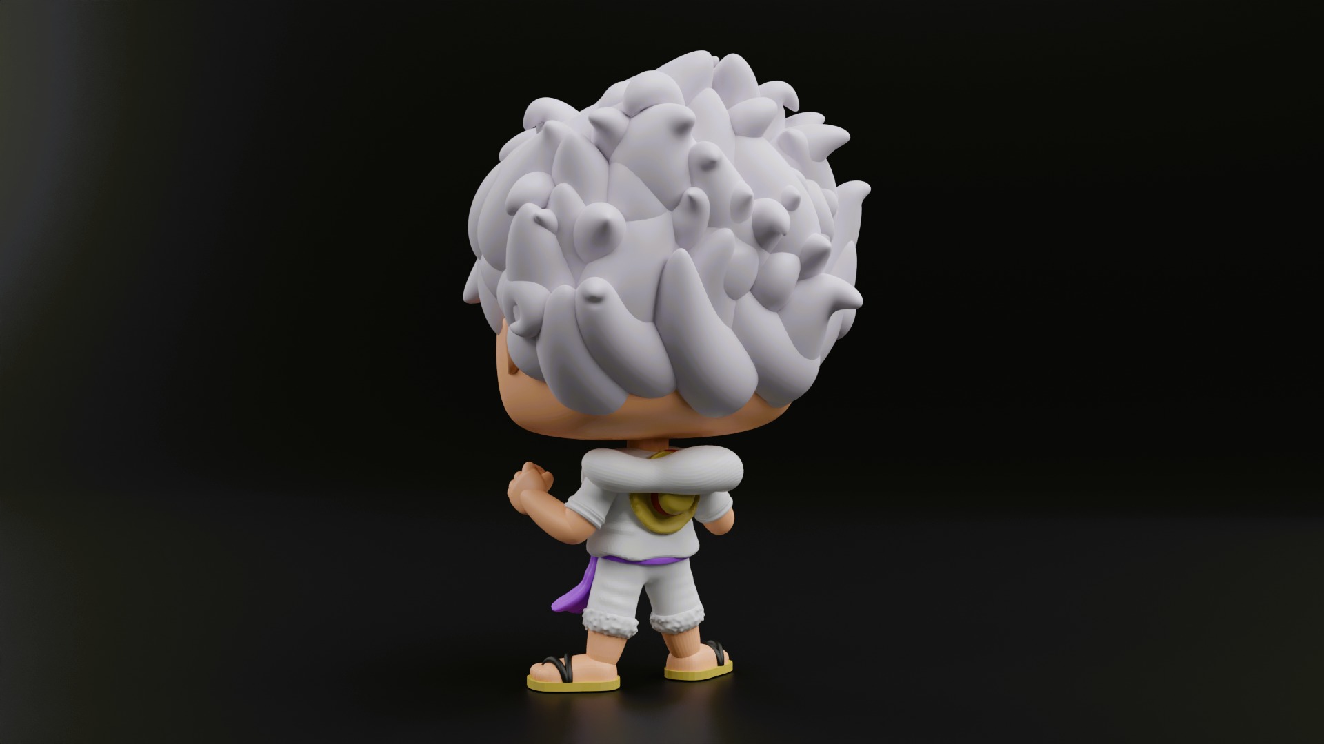 luffy gear five funko pop from the anime one piece 3D print model_10