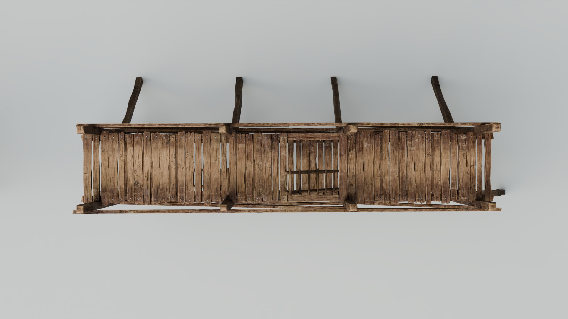 Medieval Wooden Scaffolding Low-poly 3D model_15