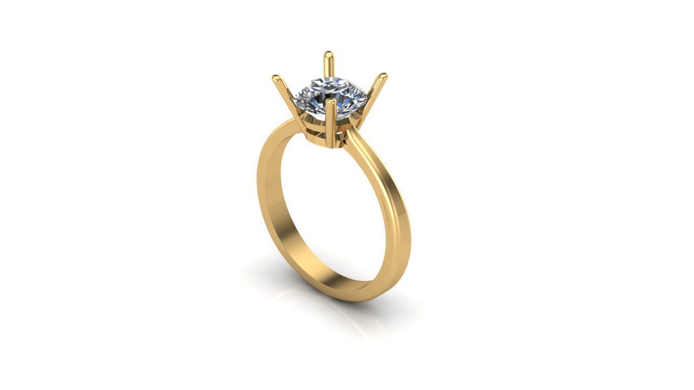 Engagement ring 3D print model 3D print model_2