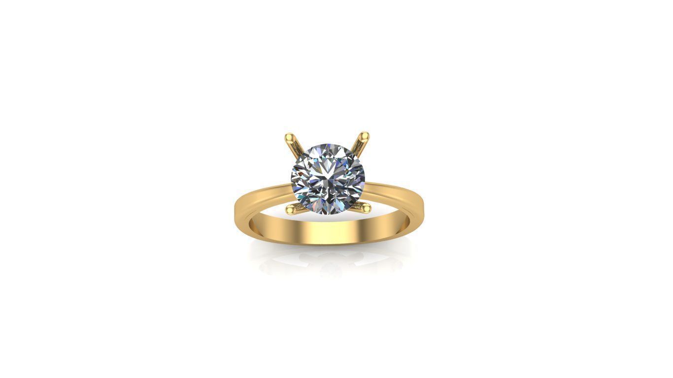 Engagement ring 3D print model 3D print model_4
