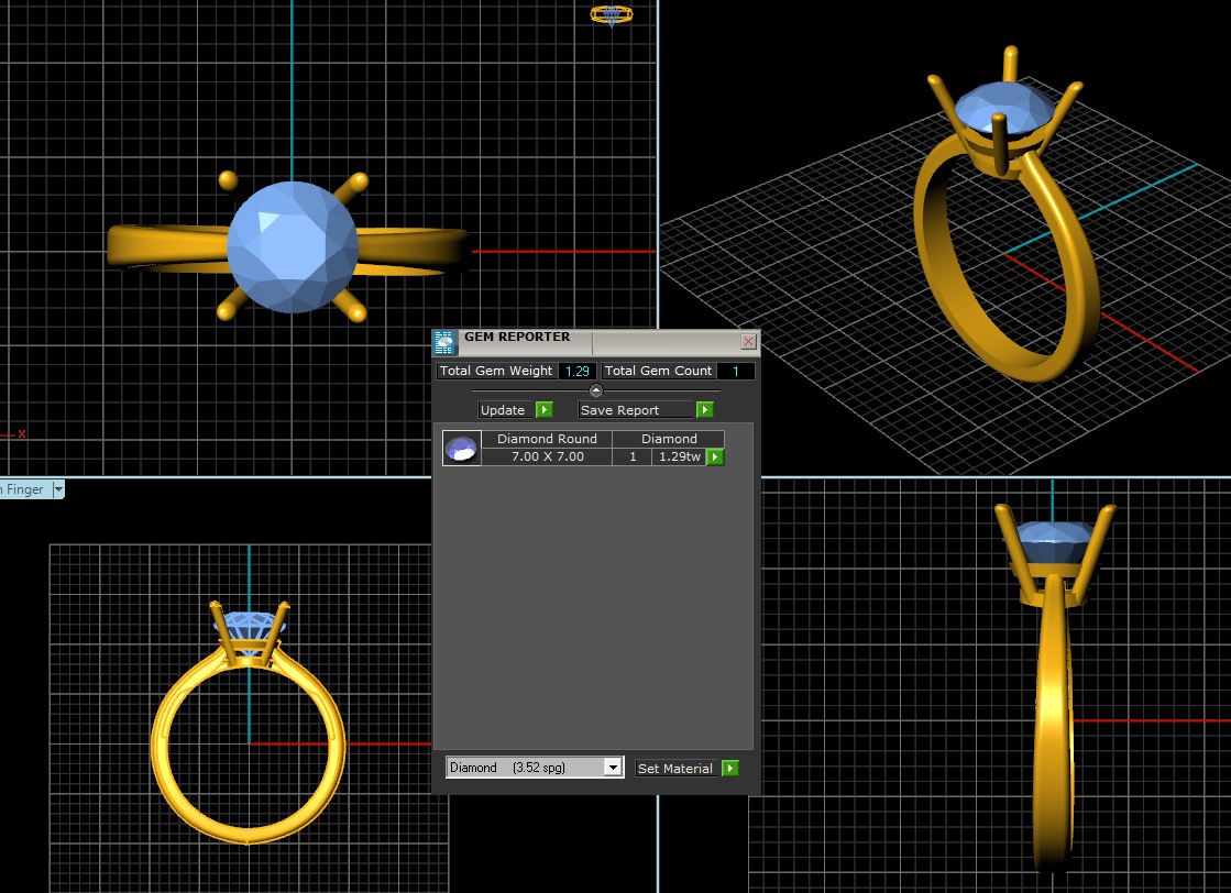 Engagement ring 3D print model 3D print model_18