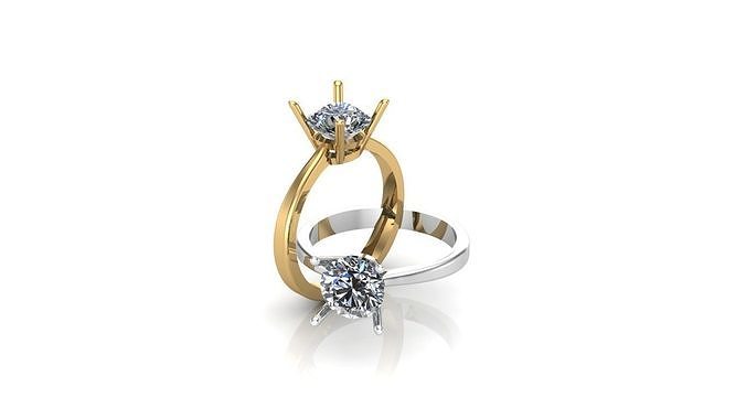 Engagement ring  3D print model 3D print model