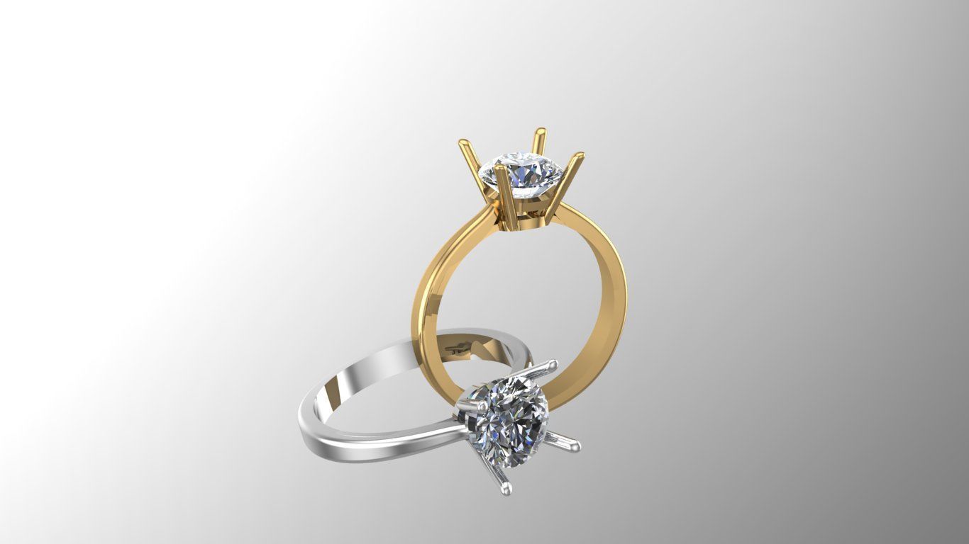 Engagement ring 3D print model 3D print model_9