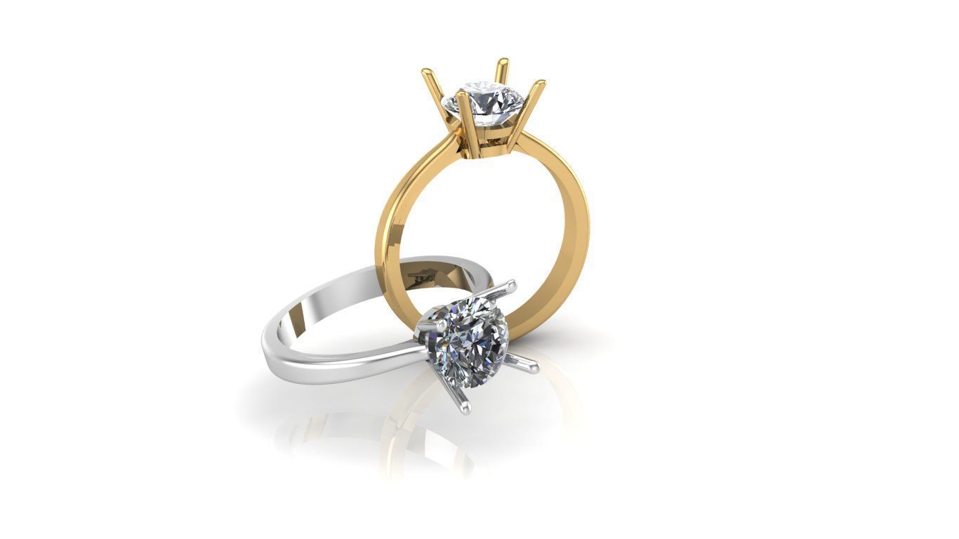 Engagement ring 3D print model 3D print model_8