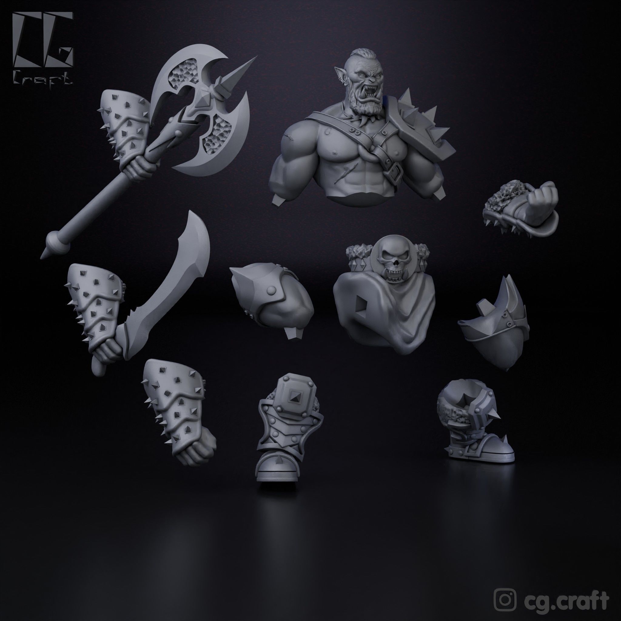 Orc berserk 3D print model_4