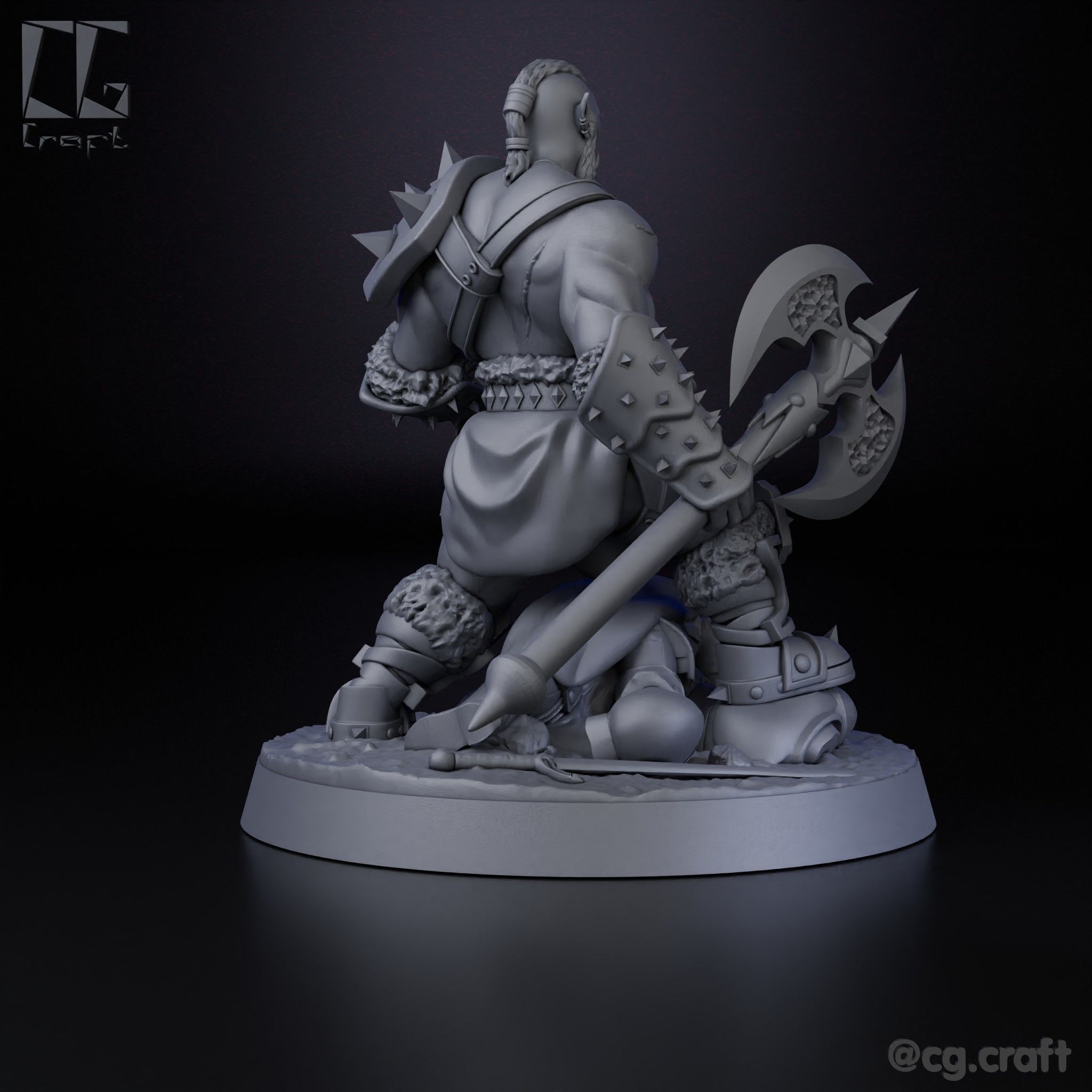 Orc berserk 3D print model_3