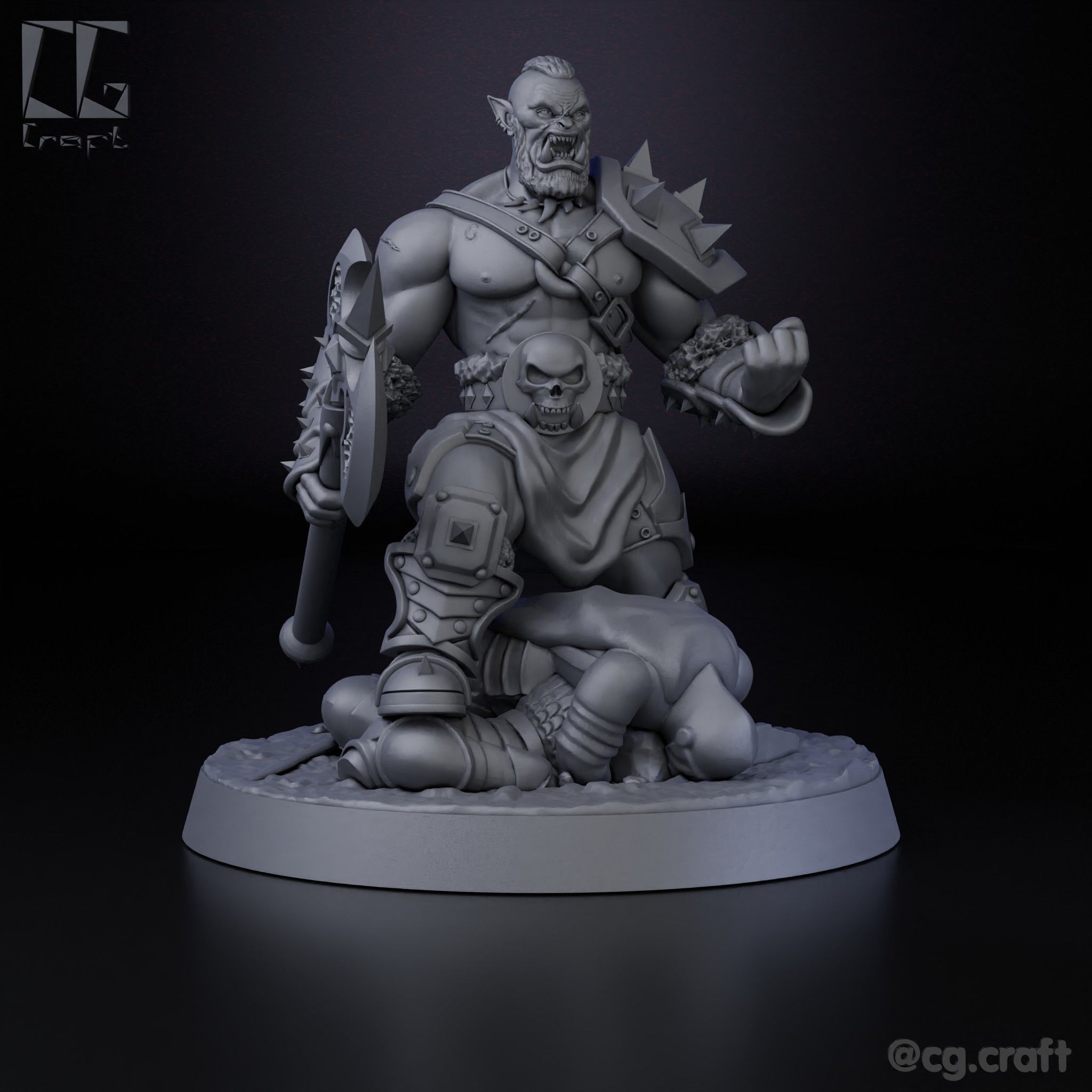 Orc berserk 3D print model_2