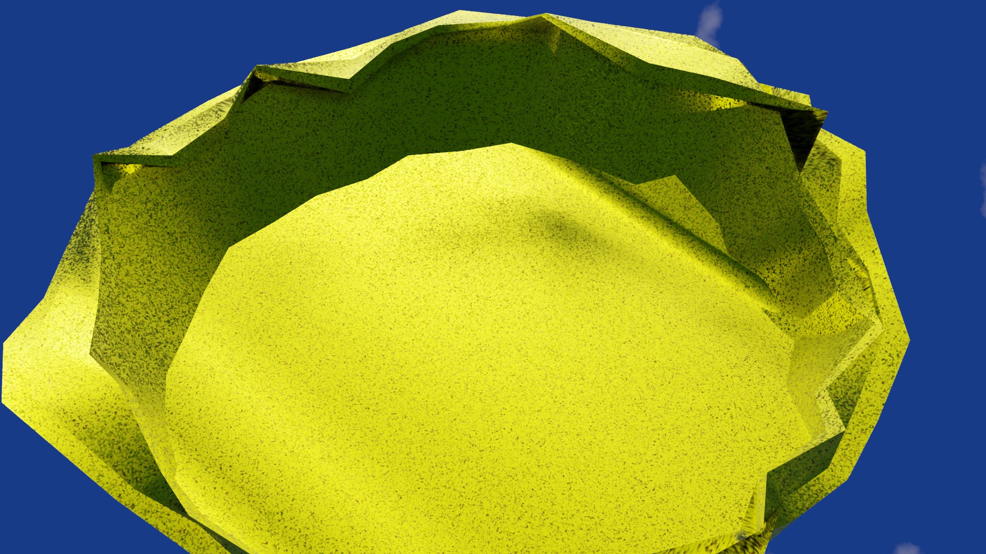 Vase in rough gold material damaged shape  Low-poly 3D model_16