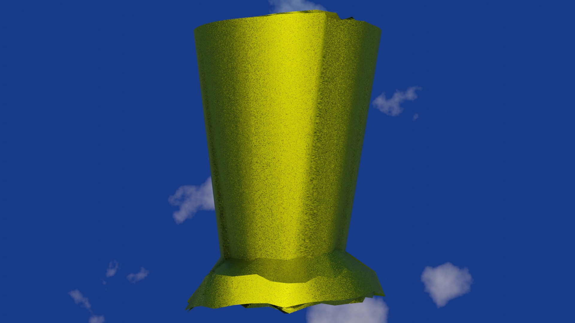Vase in rough gold material damaged shape  Low-poly 3D model_9
